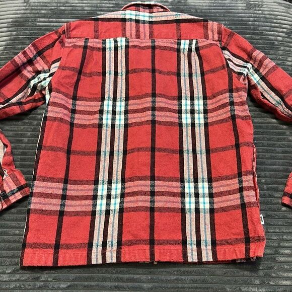 Obey Plaid Thick Flannel Stephan Shirt Jacket Long Sleeve Button Down Medium - Picture 9 of 9